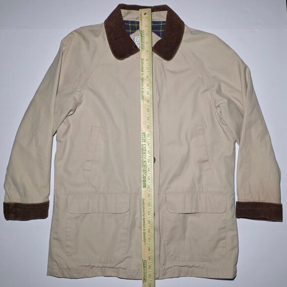Coat Collectibles Womens Beige and Brown Button Up Short Trench Coat Size Small - Picture 15 of 15